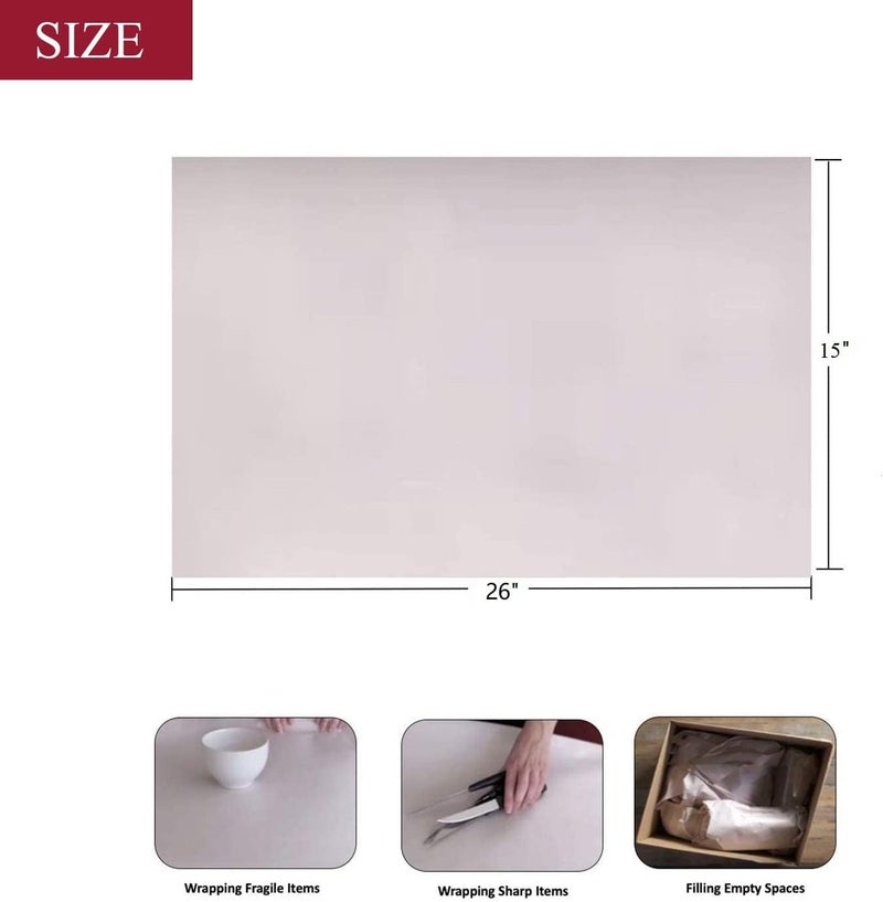 WAUPPY Newsprint Packing Paper Sheets for Moving  Shipping  Box Filler  Wrapping and Protecting Fragile Items 1.3 Lbs (50 Sheets  26  x 15 ) - Image 2